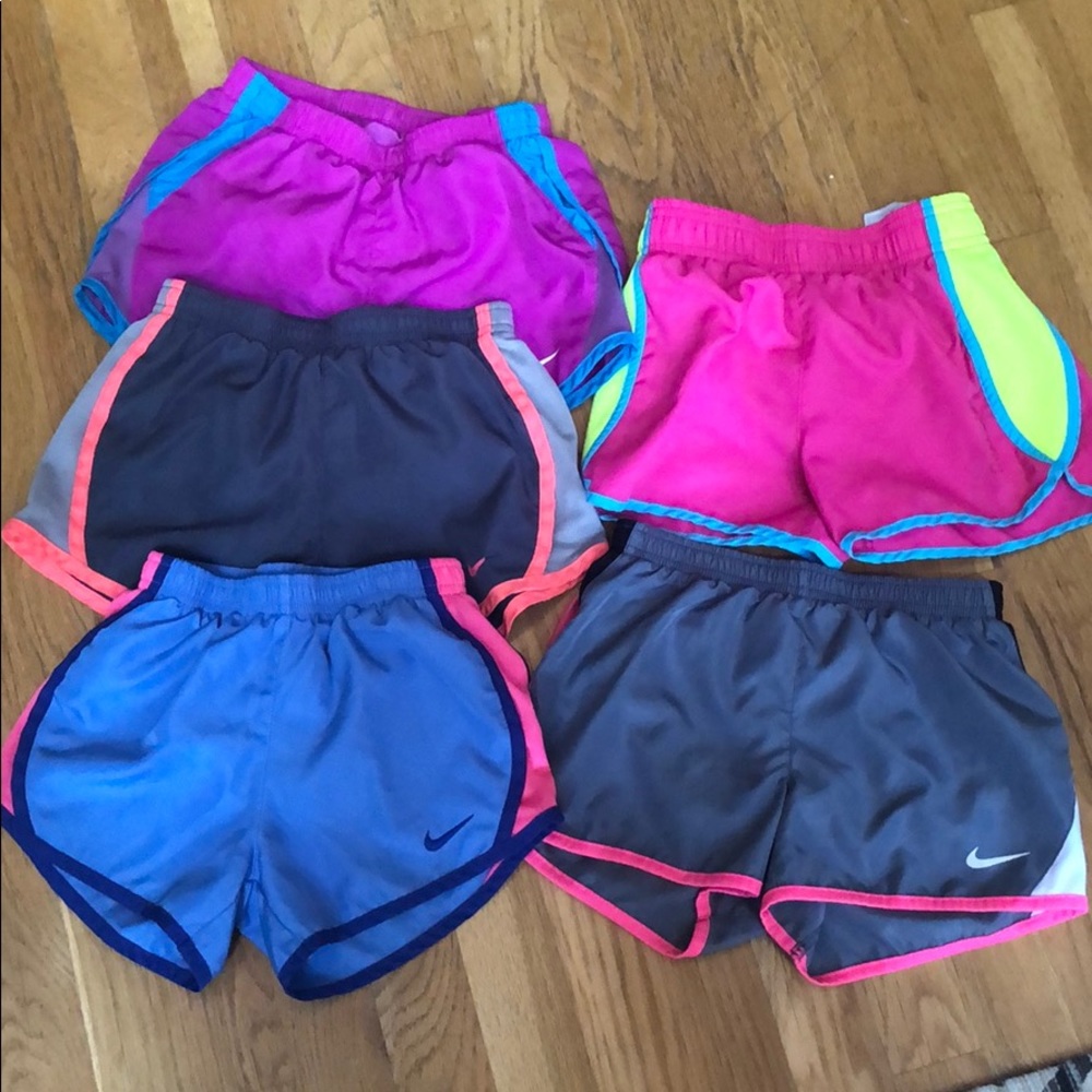5 pair girls running shorts
